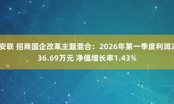 安联 招商国企改革主题混合：2026年第一季度利润236.69万元 净值增长率1.43%